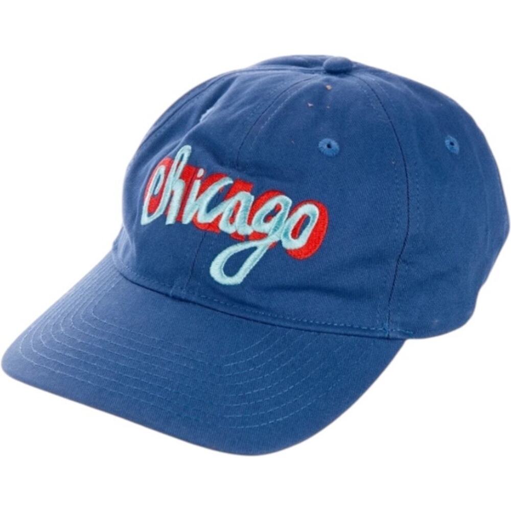 Madhappy x Chicago Cubs Heritage Baseball Hat, Blue Script, Adjustable Dad Cap